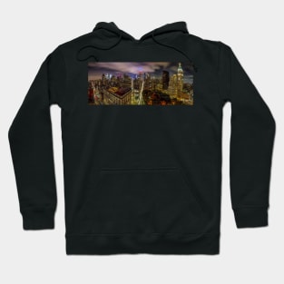 Manhattan Skyline at Night Hoodie